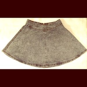 Gray Jean Skirt Medium Mid Thigh